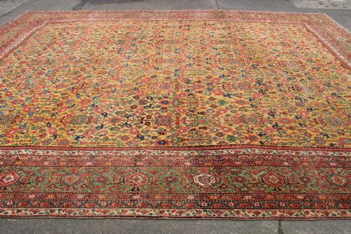 453 X 565CM ANTIQUE GOLDEN FIELD FEREGHAN CARPET - ADDITIONAL PHOTO 13