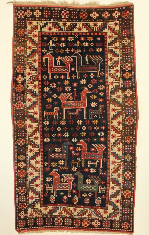 105 X 191cm Antique Caucasian Kazak Rug
