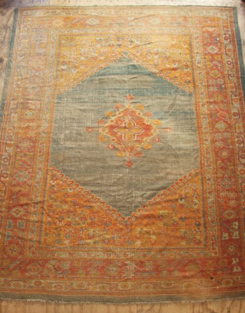 287 X 384 Antique Oushak or Ushak Carpet