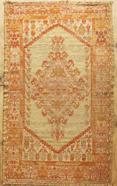 134 X 236cm Antique Kula Oushak Rug