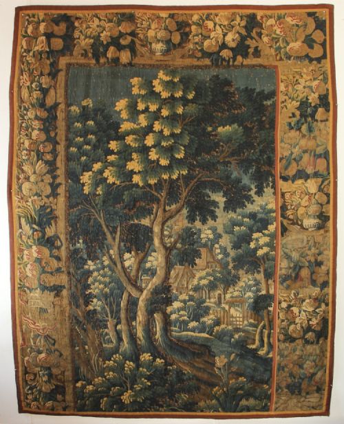 206 X 237cm 17th Century Verdure Flemish Tapestry