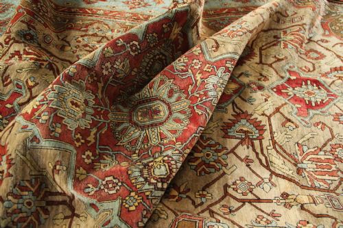 134 X 206CM VERY FINE ANTIQUE MOHTASHEM KASHAN - ADDITIONAL PHOTO 14