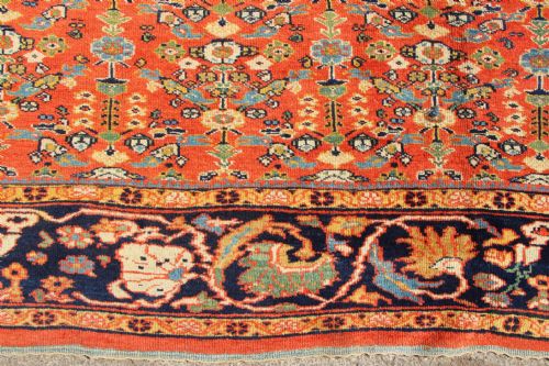 323 X 429CM ANTIQUE TERRACOTTA MAHAL CARPET - ADDITIONAL PHOTO 3