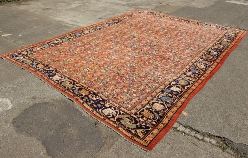 323 X 429CM ANTIQUE TERRACOTTA MAHAL CARPET - ADDITIONAL PHOTO 6