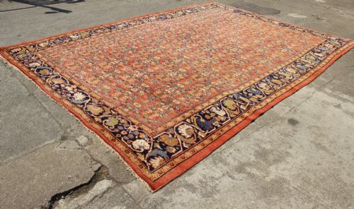323 X 429CM ANTIQUE TERRACOTTA MAHAL CARPET - ADDITIONAL PHOTO 8