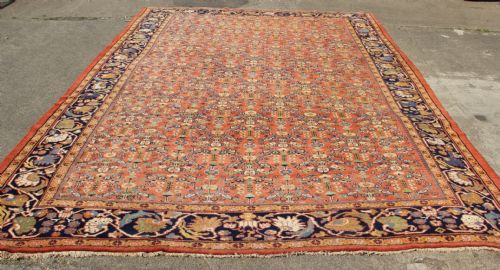 323 X 429CM ANTIQUE TERRACOTTA MAHAL CARPET - ADDITIONAL PHOTO 9