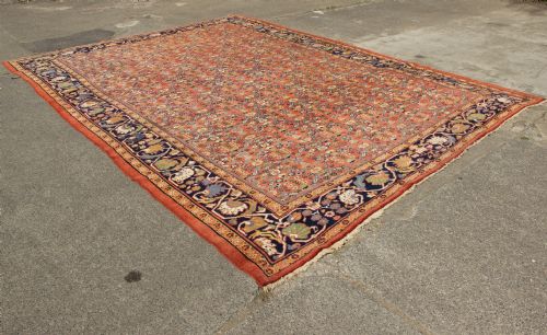 323 X 429CM ANTIQUE TERRACOTTA MAHAL CARPET - ADDITIONAL PHOTO 10