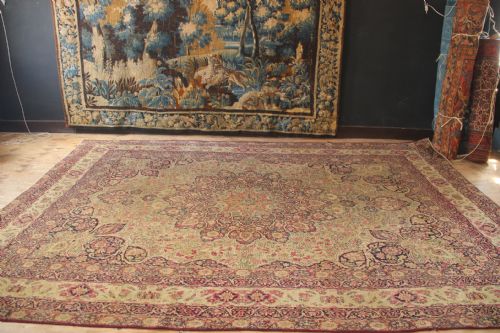 274 X 366CM ANTIQUE LAVAR KIRMAN CARPET - ADDITIONAL PHOTO 2