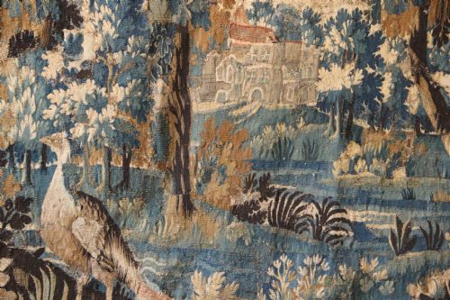 287 X 250CM 1718TH CENTURY VERDURE TAPESTRY POSSIBLY AUDENARDE - ADDITIONAL PHOTO 3