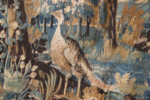 287 X 250CM 1718TH CENTURY VERDURE TAPESTRY POSSIBLY AUDENARDE - ADDITIONAL PHOTO 4