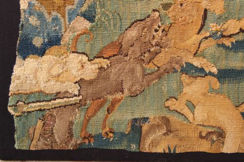 64 X 75CM 17TH CENTURY FLEMISH GAME PARK TAPESTRY - ADDITIONAL PHOTO 2