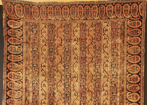 178 X 370CM FINE ANTIQUE KHOROSSAN CARPET - ADDITIONAL PHOTO 3