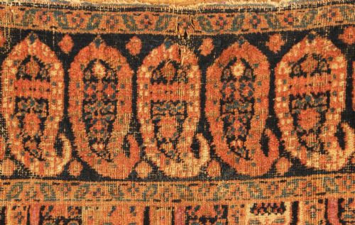178 X 370CM FINE ANTIQUE KHOROSSAN CARPET - ADDITIONAL PHOTO 4