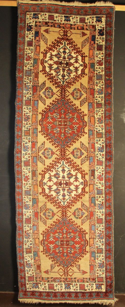 83 X 253cm Antique Narrow Serab Runner