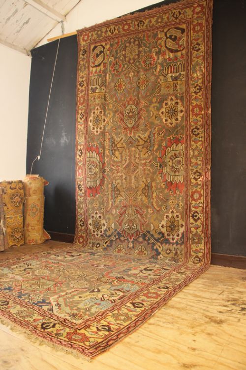 220 X 566CM 18TH CENTURY CAUCASIAN KUBA BLOSSOM CARPET - ADDITIONAL PHOTO 2