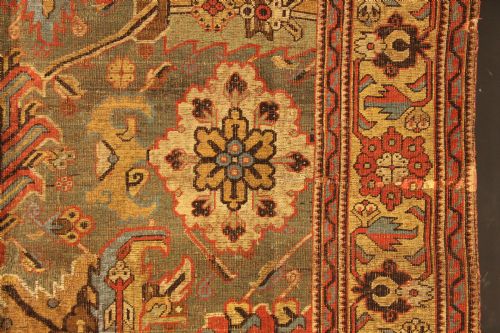 220 X 566CM 18TH CENTURY CAUCASIAN KUBA BLOSSOM CARPET - ADDITIONAL PHOTO 4