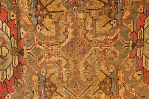 220 X 566CM 18TH CENTURY CAUCASIAN KUBA BLOSSOM CARPET - ADDITIONAL PHOTO 5