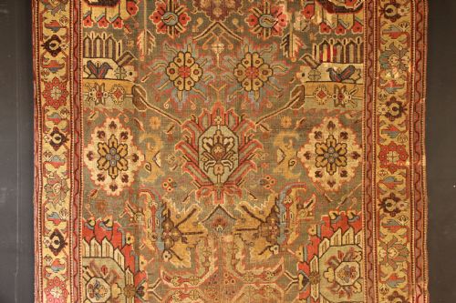 220 X 566CM 18TH CENTURY CAUCASIAN KUBA BLOSSOM CARPET - ADDITIONAL PHOTO 12
