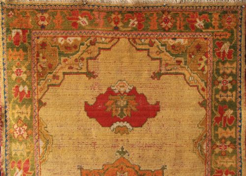 122 X 186CM ANTIQUE KULA OUSHAK RUG - ADDITIONAL PHOTO 4