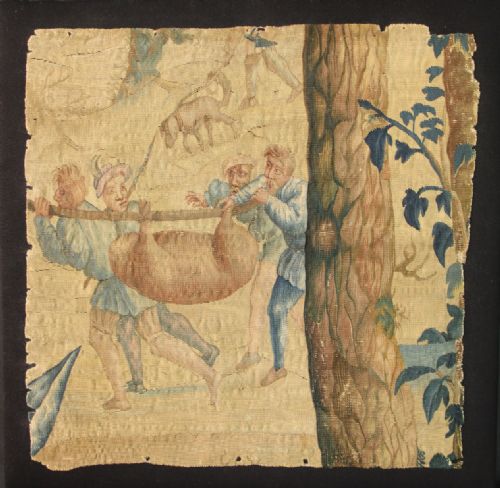 72 X 72cm Early 17th Century Fine Flemish Tapestry