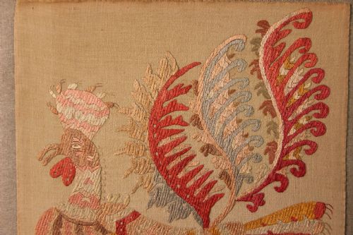 43 X 46CM LATE 19TH CENTURY GREEK ISLAND EMBROIDERY SKYROS - ADDITIONAL PHOTO 1