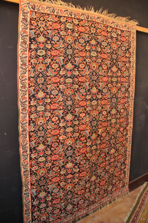 137 X 210CM MID 19TH CENTURY FINE SENNEH KILIM - ADDITIONAL PHOTO 1