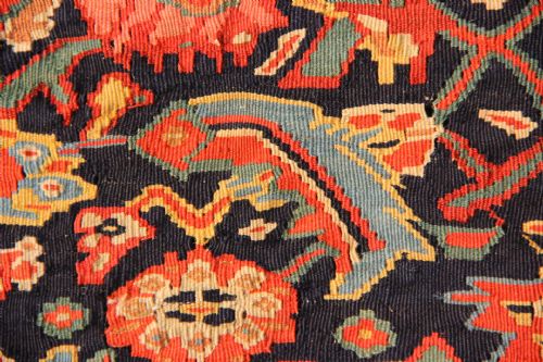 137 X 210CM MID 19TH CENTURY FINE SENNEH KILIM - ADDITIONAL PHOTO 8