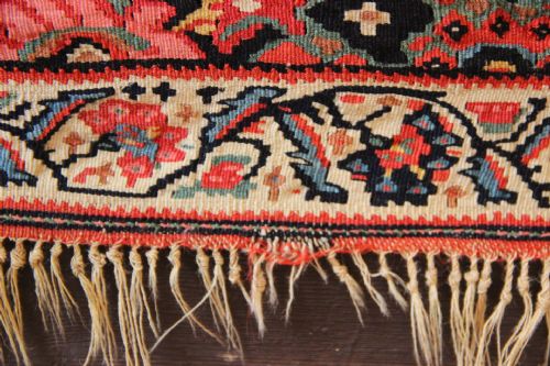 137 X 210CM MID 19TH CENTURY FINE SENNEH KILIM - ADDITIONAL PHOTO 11