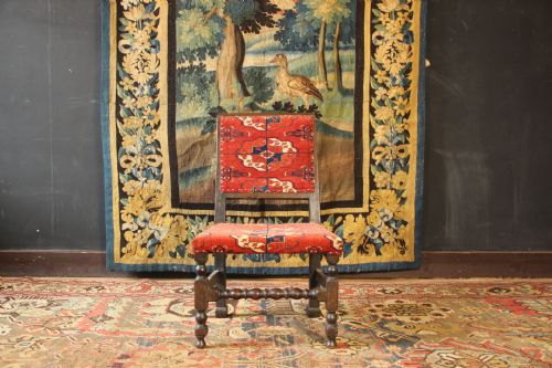87 X 54 X 42CM EARLY ENGLISH OAK CHAIR - ADDITIONAL PHOTO 3