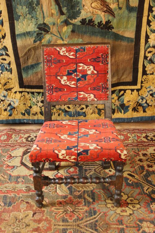 87 X 54 X 42CM EARLY ENGLISH OAK CHAIR - ADDITIONAL PHOTO 4