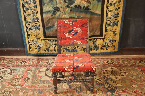87 X 54 X 42CM EARLY ENGLISH OAK CHAIR - ADDITIONAL PHOTO 5