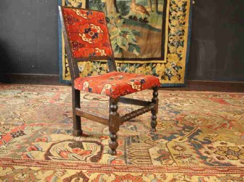 87 X 54 X 42CM EARLY ENGLISH OAK CHAIR