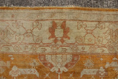 305 X 322CM FINE ANTIQUE FADED OUSHAK - ADDITIONAL PHOTO 7