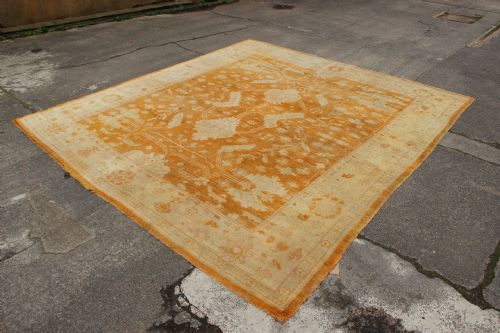 305 X 322CM FINE ANTIQUE FADED OUSHAK - ADDITIONAL PHOTO 10