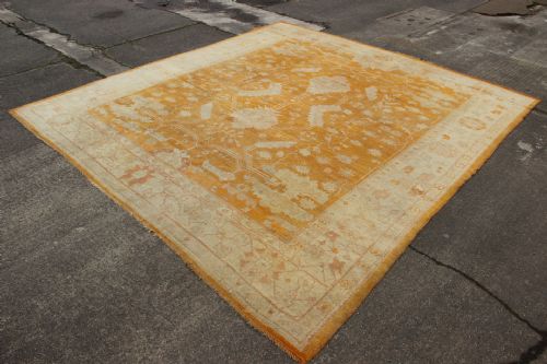 305 X 322CM FINE ANTIQUE FADED OUSHAK - ADDITIONAL PHOTO 14