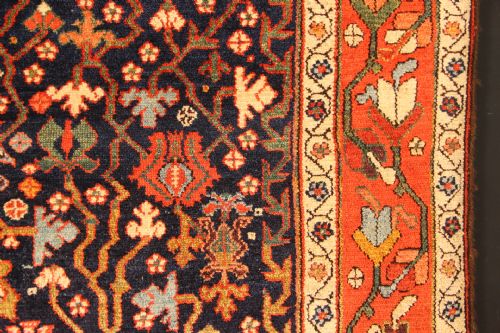 132 X 258CM FINE ANTIQUE SENEH CARPET - ADDITIONAL PHOTO 3