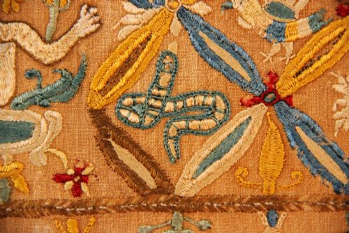 61 X 27CM 18TH CENTURY CRETAN EMBROIDERY GREEK ISLANDS - ADDITIONAL PHOTO 3