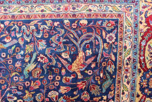 370 X 479CM FINE ANTIQUE HUNTING TABRIZ CARPET - ADDITIONAL PHOTO 9