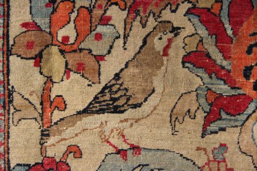125 X 206CM FINE ANTIQUE KIRMAN LAVAR RUG - ADDITIONAL PHOTO 2