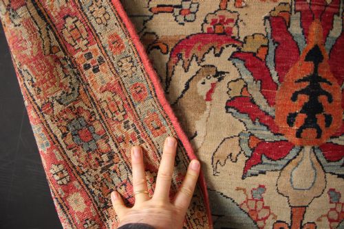 125 X 206CM FINE ANTIQUE KIRMAN LAVAR RUG - ADDITIONAL PHOTO 8