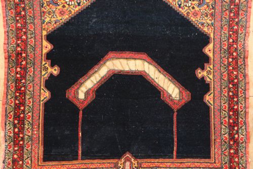 103 X 109CM FINE ANTIQUE SENNEH SADDLERUG - ADDITIONAL PHOTO 1