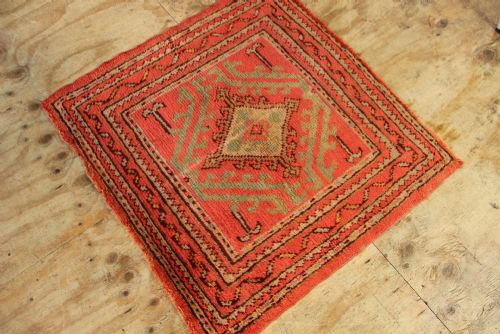 88 X 93CM ANTIQUE OUSHAK MAT - ADDITIONAL PHOTO 5