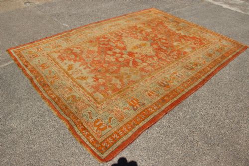 214 X 291CM 19TH CENTURY GHIORDES OUSHAK CARPET - ADDITIONAL PHOTO 9
