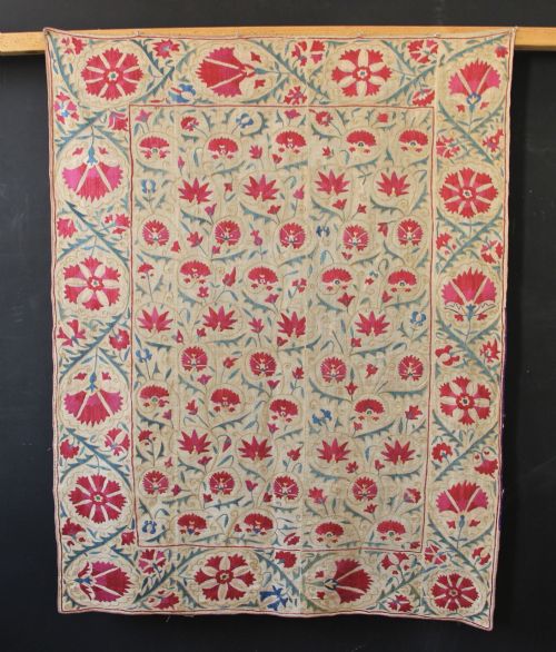 108 X 140CM FINE ANTIQUE SUZANI