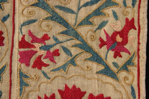 108 X 140CM FINE ANTIQUE SUZANI - ADDITIONAL PHOTO 6