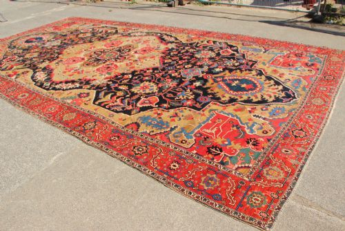 329 X 626CM VERY LARGE AND EXTREMELY FINE SERAPI HERIZ CARPET - ADDITIONAL PHOTO 11