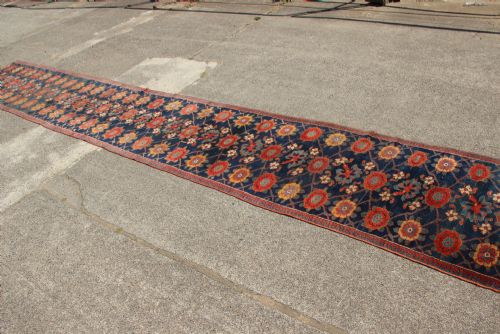 96 X 616CM FINE ANTIQUE KURDISH 'MINA KHANI' LONG RUNNER - ADDITIONAL PHOTO 1