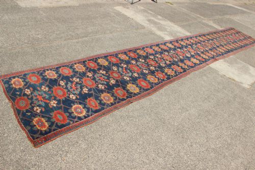 96 X 616CM FINE ANTIQUE KURDISH 'MINA KHANI' LONG RUNNER - ADDITIONAL PHOTO 2