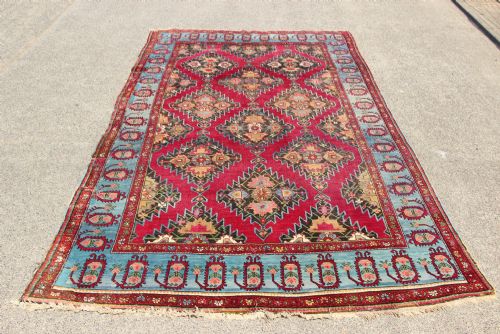 163 X 297CM ANTIQUE KARABAGH CARPET - ADDITIONAL PHOTO 4