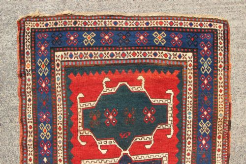 113 X 246CM ANTIQUE KAZAK RUG THE CAUCASUS - ADDITIONAL PHOTO 3